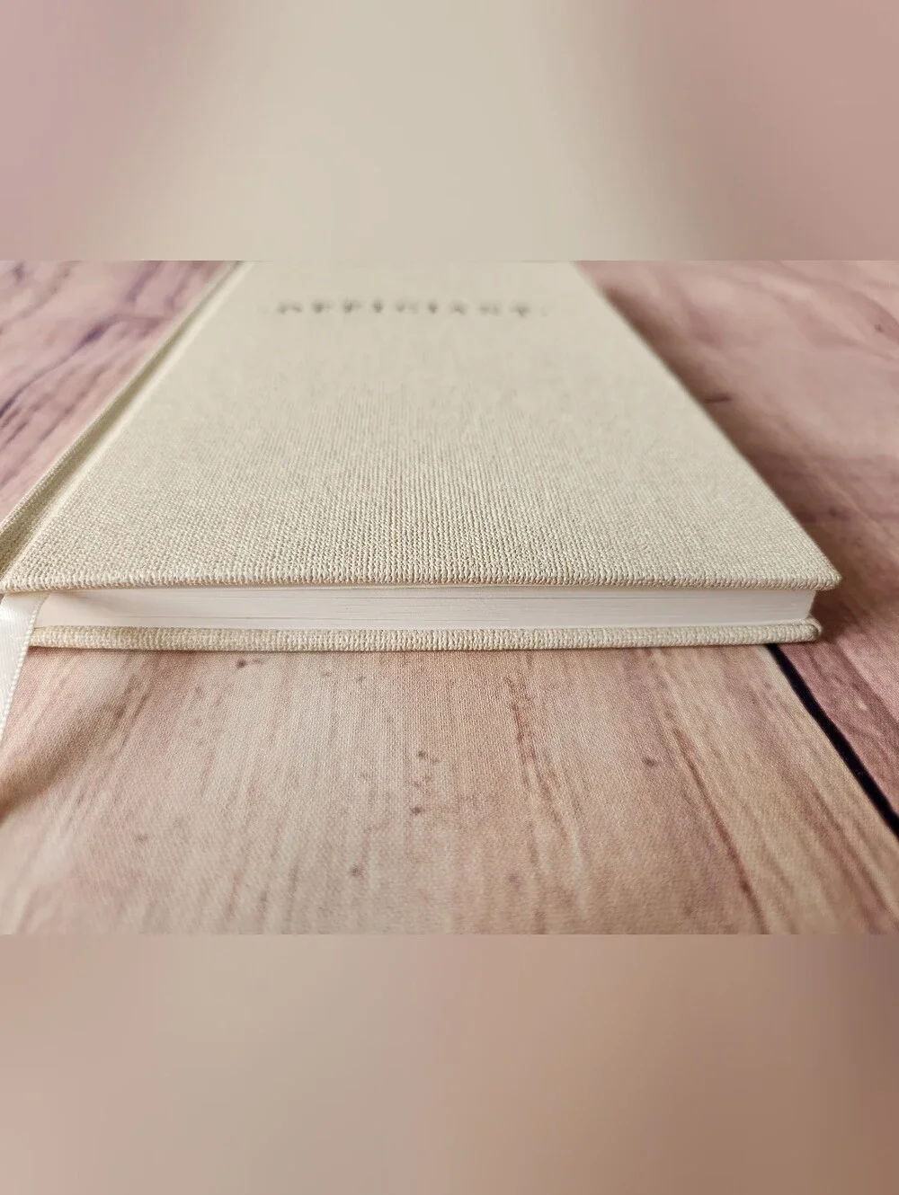 Officiant Book - Cream Canvas Linen Embossed Hard Cover Officiant or Pastor